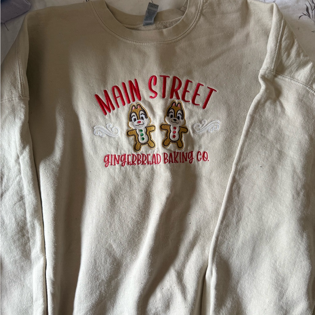 Disney Emboidered Gingerbread Baking Co Sweatshirt